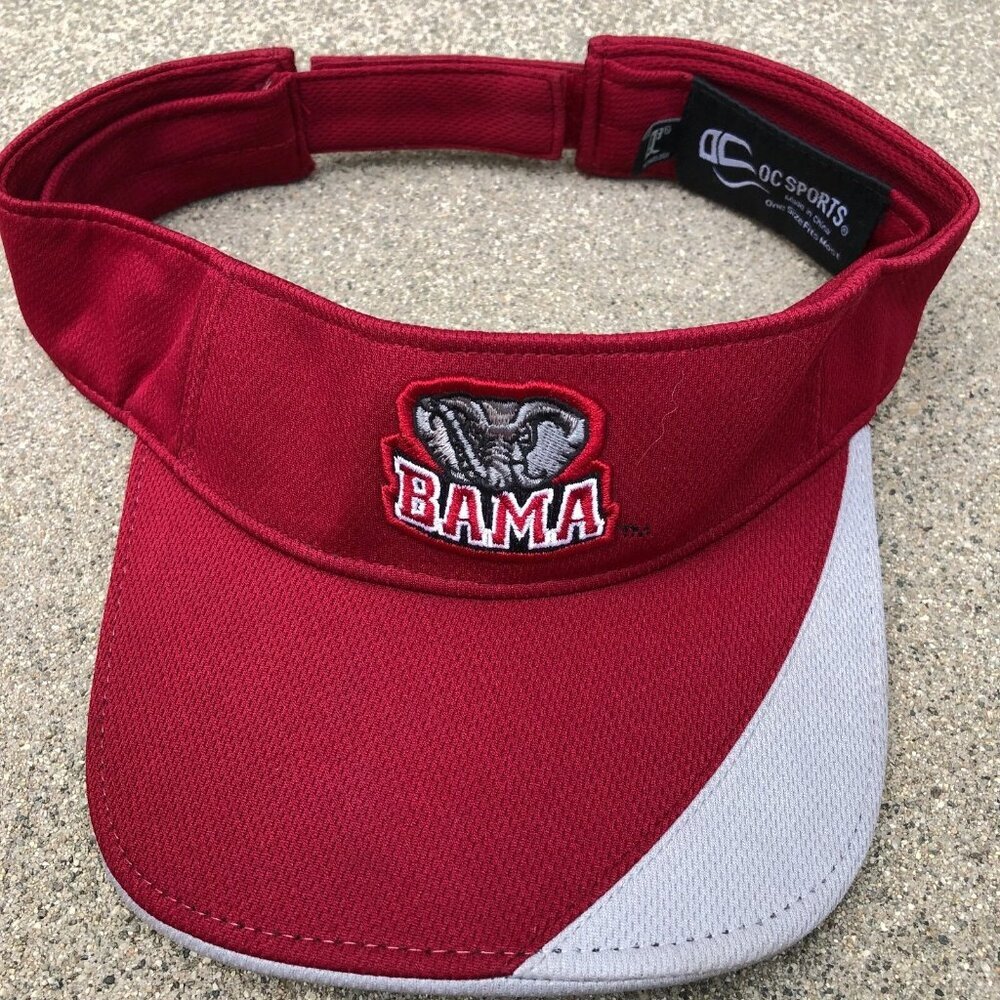 OC SPORTS Alabama Crimson Tide Visor Hat Men's Red Going Yard Adjustable Cap​